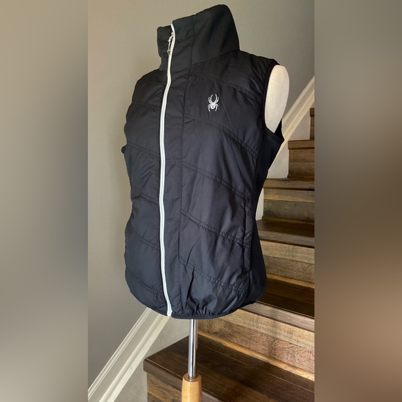 Spyder Black Light Puffer Vest Size Medium 8/10 - Picture 2 of 10